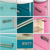 Комплект мебели напольный прямая 105 см, розовая, Misty Джулия 105 Л-Джу01105-1210Пр-K