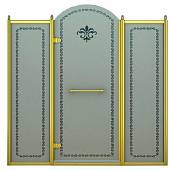 Душевая дверь в нишу 130 см, профиль золото, левая, Cezares RETRO-B-13-130-PP-G-L