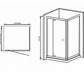 Душевой уголок 80х90 см, стекло шиншилла, RGW Passage PA-44 (RGW PA-02+RGW Z-12+RGW A-11) 04084479-51