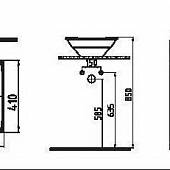 Раковина 41 см, белая, Bien Kristal KRLG04101FD0W3000