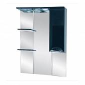 Шкаф-зеркало 75 см, чёрная эмаль, правый, Misty Жасмин 75 R П-Жас02075-021СвП