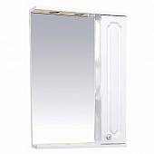 Шкаф-зеркало 55 см, белый металлик, правый, Misty Александра 55 R П-Але04055-352СвП