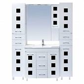 Шкаф-зеркало 90 см, белый/черный, правый, Misty Кармен 90 R П-Крм04090-2315П