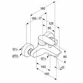 Смеситель для ванны Kludi Pure&amp;Solid 346810575