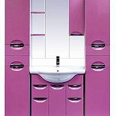 Шкаф-зеркало 85 см, розовая пленка, правый, Misty Жасмин 85 R П-Жас02085--122СвП