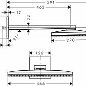 Верхний душ, белый/хром, Hansgrohe Rainmaker Select 24013400