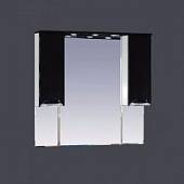 Шкаф-зеркало 105 см, черная эмаль, Misty Жасмин 105 П-Жас02105-021Св
