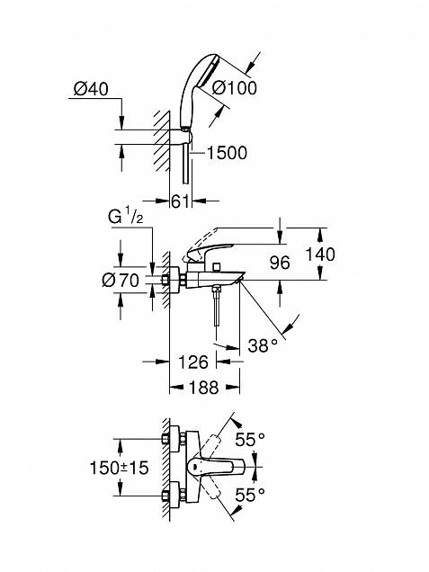 Фотография товара Grohe Eurosmart 33302003Gr