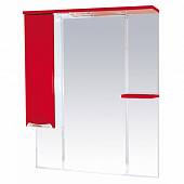 Шкаф-зеркало 90 см, бордовый, левый, Misty Кристи 90 L П-Кри02090-101СвЛ