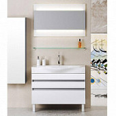 Комплект мебели 100 см, белая, Aqwella Бергамо Ber.01.10/n/W-K