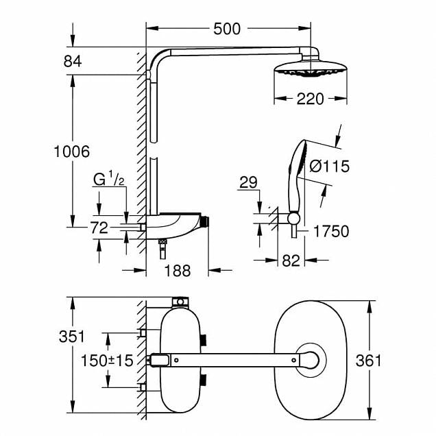 Фотография товара Grohe Rainshower 26250000Gr