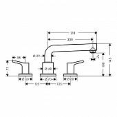 Смеситель на борт ванны, хром, Hansgrohe Talis S 72415000