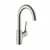 Смеситель для кухни, поворотный излив, под сталь Hansgrohe Focus M43 71812800