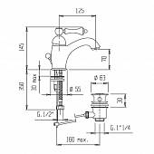 Смеситель для раковины Cezares Margot MARGOT-LSM1-03/24-Bi