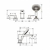 Смеситель на борт ванны, хром, Hansgrohe Metropol 74553000