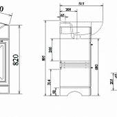 Тумба под раковину, белая/патина серебро, левая, Sanflor Адель 82 L