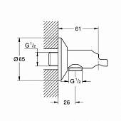 Подключение шланга с держателем и запорным клапаном Grohe Sena 26333000