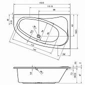 Ванна 153,5х100,5 см Riho Lyra BA6800500000000