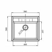 Мойка мраморная 560*500 мм GranFest Quadro GF-Q-561 топаз