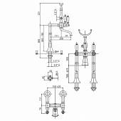 Смеситель для ванны с душевым набором Cezares Diamond DIAMOND-VDP-01-Sw