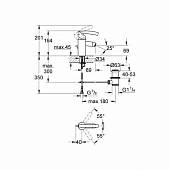 Смеситель для биде (д.к), хром Grohe Tenso 33348000