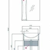 Шкаф-зеркало Акватон Джимми 57 L 1A034002DJ01L