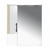 Шкаф-зеркало 80 см, белый/золотая патина, левый, Misty Престиж 80 L Э-Прсж02080-013ЛЗлп